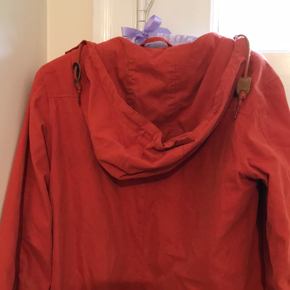 Rustic orange jacket with hood - Picture 5 of 7